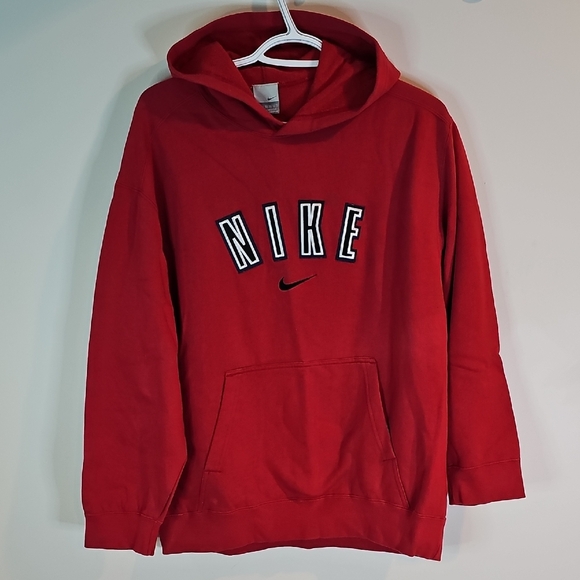 Nike Men's Red Hoodie with Logo - Picture 1 of 7